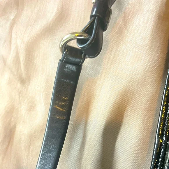 Coach Black and Gray Sateen HOBO Bag - Picture 4 of 15